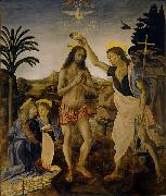 Andrea del Verrocchio Baptism of Christ painting